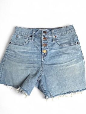 Madewell Denim Shorts  Size 26 Blue Button Front Pockets High-waisted